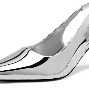 Women's Kitten Heel Shoes Polyurethane Low Heel Pointed Toe Dress Pumps